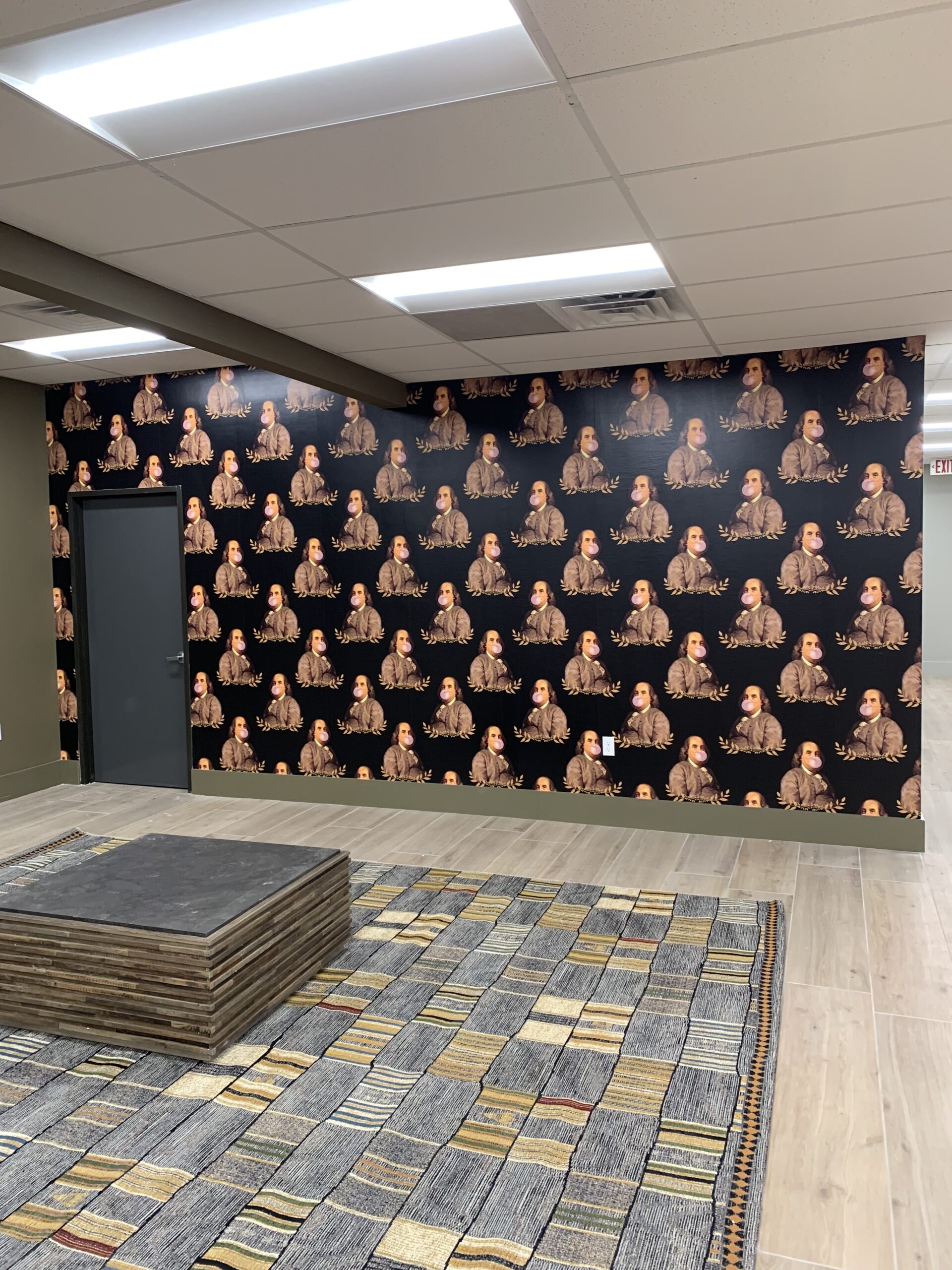 Gehan Homes Houston Corporate Office commercial wallpaper installation in Houston TX